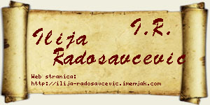 Ilija Radosavčević vizit kartica